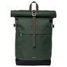 Sandqvist Icon Rolltop - Rucksack M 14" 60 cm (dawn green with dark brown leather)