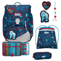 Scout Alpha Exklusiv LED - Schulranzen Set 4tlg. (White Unicorn)