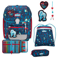 Scout Genius Exklusiv LED - Schulranzen Set 4tlg. (White Unicorn)