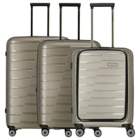 Travelite Air Base - 4-Rollen-Trolley Set 3tlg.  L/M/S Vortasche (champagner)