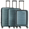 Travelite Air Base - 4-Wheel Trolley Set 3pcs. L/M/S Front Pocket (iceblue)