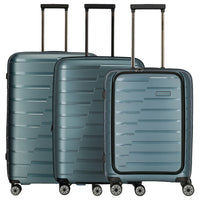 Travelite Air Base - 4-Rollen-Trolley Set 3tlg.  L/M/S Vortasche (iceblue)