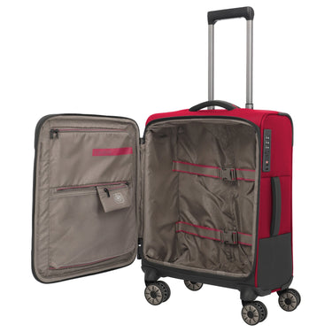 Travelite Crosslite - 4-Rollen-Kabinentrolley S 55 cm (red) - Ansicht 6