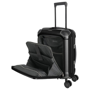 Travelite Millennium - 4-Rollen-Kabinentrolley mit Vortasche S 55 cm (black) - Ansicht 9