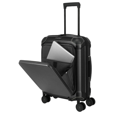 Travelite Millennium - 4-Rollen-Kabinentrolley mit Vortasche S 55 cm (black) - Ansicht 8