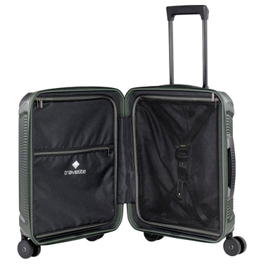 Travelite Millennium - 4-Rollen-Kabinentrolley mit Vortasche S 55 cm (pine green) - Ansicht 6