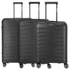 Travelite Mooby - 4-Rollen-Trolley Set L/M/S 3tlg. erw. (black)