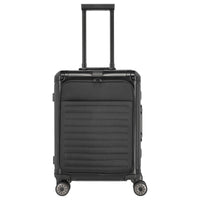 Travelite Next - 4-Rollen-Kabinentrolley mit Vortasche S 55 cm (black)