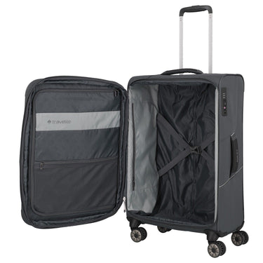 Travelite Skaii - 4-Rollen-Trolley M 67 cm erw. (gipfelgrau) - Ansicht 6