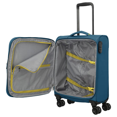 Travelite Umbria - 4-Rollen-Kabinentrolley S 55 cm erw. (petrol) - Ansicht 6