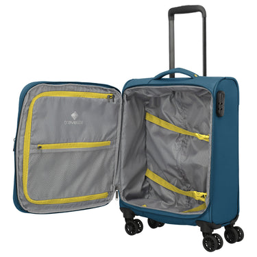 Travelite Umbria - 4-Rollen-Kabinentrolley S 55 cm erw. (petrol) - Ansicht 7