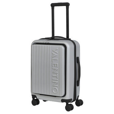Valentino Bags Explorer Carry On - 4 - Rollen - Kabinentrolley mit Getränkehalter 53 cm USB (silver) - Markenkoffer