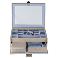 Windrose Corbello - Schmuckkoffer L 28 cm (taupe)
