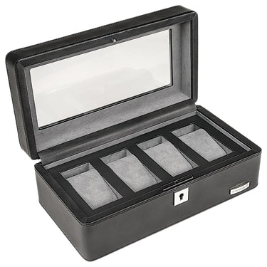 Windrose Tempora - Uhrenkoffer (für 4 Uhren) 26.5 cm (schwarz) - Ansicht 5