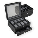 Windrose Tempora - Uhrenkoffer (für 8 Uhren) 26.5 cm (schwarz) - Ansicht 2